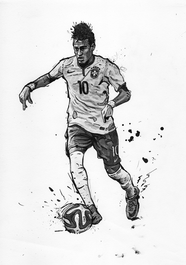 Best Neymar Illustration Pencil Football Sport Images On Designspiration