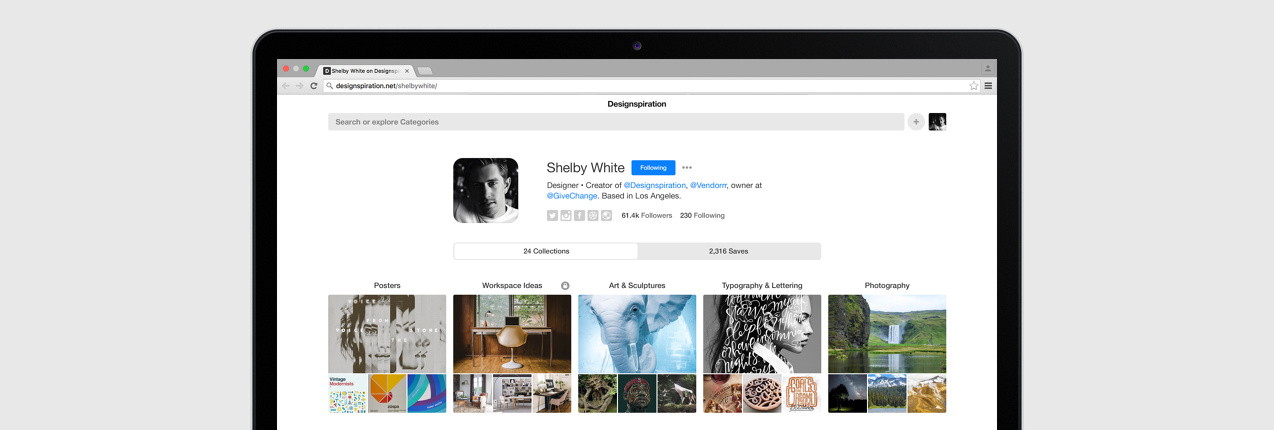 Preview the all new Designspiration profiles