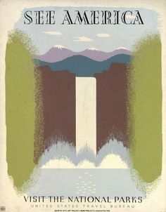 Vintage U.S. Parks Posters -- National Geographic #vintage #poster #parks #national #typography