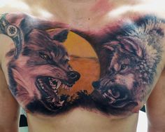 55 Wolf Tattoo Designs #tattoo #designs #wolf