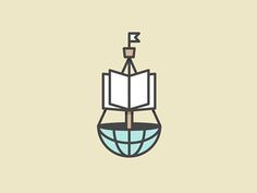 Knowledge_ship #icon #logo #book #nautical