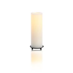 White Round Wax LED Flameless Pillar Candle 25cm x 8cm