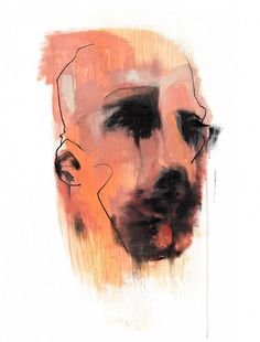 Walter by David Kurzydlo for Stupid Krap #walter #red #breaking #white #krap #yellow #orange #artwork #portrait #stupid #art #painting #face #bad