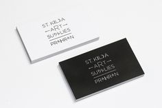 Sweet Creative | Recent-Work | St Kilda Art Supplies #white #business #card #black #identity #and #logo