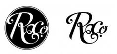 poly / print & digital design #circle #script #white #initials #black #ampersand #logo