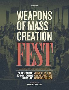 WMC Fest Web Banners | Weapons of Mass Creation Fest #festival #knockout #bodoni #poster #music #cleveland #conference #typography