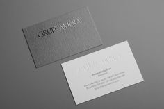 Designed by Mucho for Grup Camera #debased #business #branding #card #embossed #gray #grey