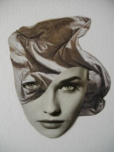 Rozenn Le Gall Collages #bizarre #woman #photo #eyes #head #manipulation #vintage #face #collage #beauty