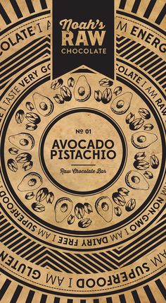 raw chocolate #branding #avocado #packaging #pistachio #chocolate #identity