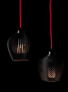 3D Printed Lamp Shades by Samuel Bernier #design #product #industrial #craftsmanship #engineering