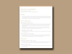 Free Crafty Resume Template with Casual Design