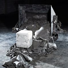 Trash Cube Pouf by Nicolas Le Moigne #trash #cube #eco