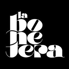 Anagrama | La Bonetera #blackwhite #feminine #playfull #logo #fun #typography
