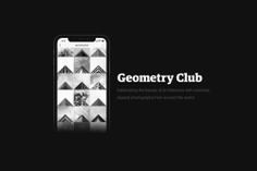 Landing page for the architecture photography project, Geometry Club. #webdesign