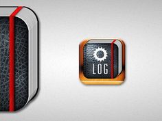 Dribbble - Gear Log by Stephen Moorehead #log #icon #book #gear #iphone #illustration #app