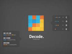 Decode logotype by Dennis Collaris #logotype #design #graphic #color #code #morse #identity