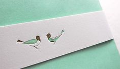Zooey & Ben Wedding Invitations - FPO: For Print Only #birds #print