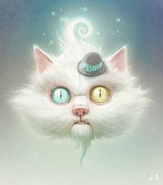 Looks like good Illustrations by Lukas Brezak #eye #crazy #hat #cat