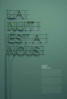 3D Neon / Lights Off on the Behance Network #neon #light #typography