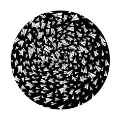 Paper Planes by Daniel Gray #pattern #white #black #planes #and #paper