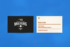The Misters Cycles Co. - Studio Sammut #logo #cards #identity #business