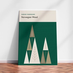 Norwegian Wood poster Haruki Murakami book cover print | Etsy