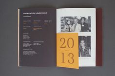 George M. Pullman Foundation Annual Report #information #print #infographic #annual #spread #info #data #type #layout #typography