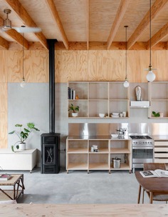 kitchen, fireplace by Curious Practice