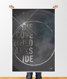 Darkside #abstract #print #design #experimental #graphic #geometric #poster #dark #3d #moon