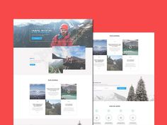 Mountains : Free Travel Landing Page PSD Template
