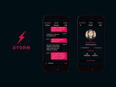 Storm : Mobile Messenger App UI PSD