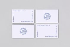 Handsome Devils Club by Taylor Evans #logo #symbol #circle #mark #graphic design #business cards