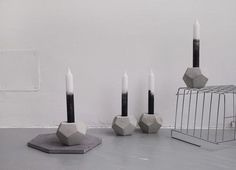 concrete dodecahedron candleholder by frauklarer #concrete #design #geometric #candle #candelholder #concretedesign #cement