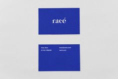 Racé by Studio Weidemüller #logo #business card #graphic design #print #stationary
