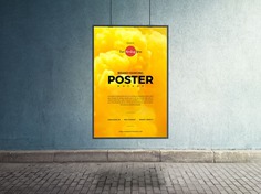 Brand Hanging PSD Poster Mockup