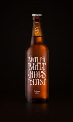 Water, malt, hops and yeast | Coffee made me do it #packaging #beer