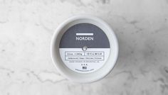 Norden Candle branding #candle #norden #white #letterpress