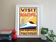 Visit Beautiful Milwaukee by SeventySevenDesign on Etsy #milwaukee #print #poster #wisconsin