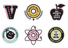 Matt Stevens // Creative Direction + Design - WORK BLOG #vector #logos #donuts #pink #plaid #clean #simple #blue
