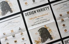 Description #portfolio #design #graphic #newspaper #black #gold