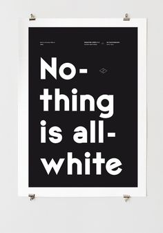 All White #graphiquerie #poster