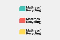 Mattress Recycling by Brief #logo #logotype #typography #colourful
