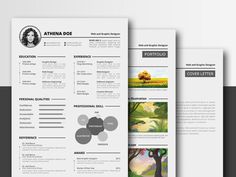 Athena Resume - Free Complete Resume Template in Multiple File Format
