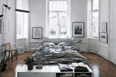 Lotta Agaton: Bedroom love #bedroom #white #bright #storage