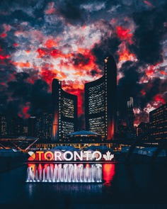 Moody and Cinematic Toronto Cityscapes by Ivan Krivonosov