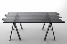 Transparent Table - today and tomorrow #black #transparent #furniture #table #nendo