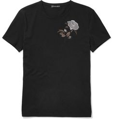ALEXANDER MCQUEEN Slim-Fit Embroidered Cotton T-Shirt