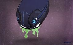 Ominous Creature - Jerry Gabra #fantasy #slime #illustration #magic #monster #character