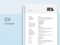 Free Simple Clean Resume with Cover Letter and Portfolio Page