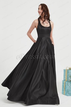 eDressit Black Square Collar Puffy Skirt Party Ball Dress (02201200)